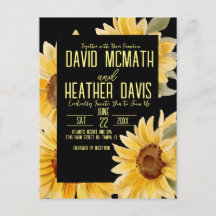 Convite para Casamento de Girassol