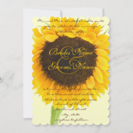 Convite para Casamento de Girassol Belo Elegante