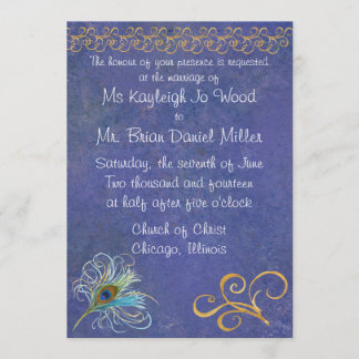 Convite para Casamento de Glória de Peacock