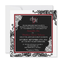 Convite para Casamento de Góticos Moderno Branco d