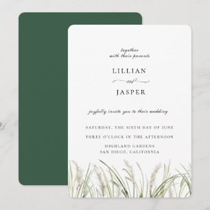 Convite para Casamento de Grass Pampas Russo