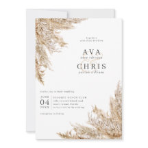 Convite Para Casamento De Graus Secos Pampas