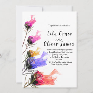 Convite para Casamento de Herança de Burning Bloom