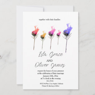 Convite para Casamento de Herança de Burning Bloom