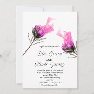 Convite para Casamento de Herança de Burning Bloom