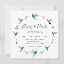 Convite para Casamento de Hummingbird
