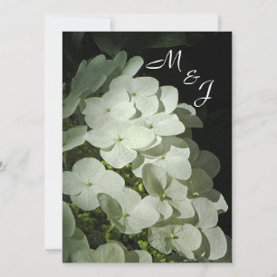 Convite para Casamento de Hydrangea Branca