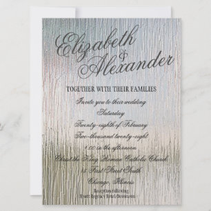 Convite para casamento de indulgência prateada