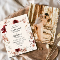 Convite para Casamento de Instagram Foto de Boho d