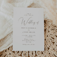 Convite para Casamento de Ivory e Cacau Script
