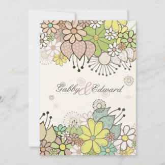 Convite para Casamento de Jardim de Amor Natural S