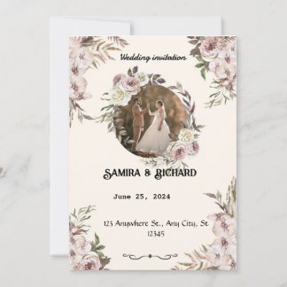 Convite para Casamento de Jardim Elegante