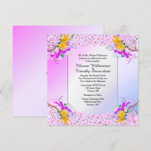 Convite Para Casamento De Jardim Flor Bela