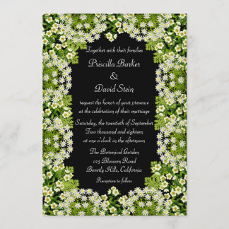 Convite Para Casamento De Jardim Floral Branco