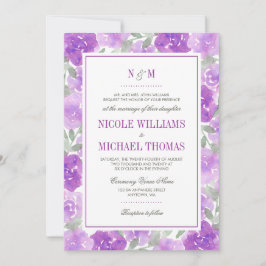 Convite Para Casamento De Jardim Floral Com Cor De