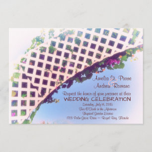 Convite Para Casamento De Jardim Floral Tropical E