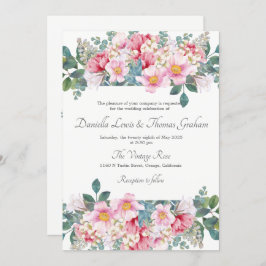 Convite para Casamento de Jardim Fragrante