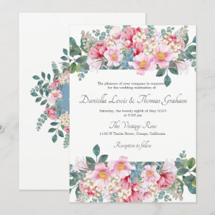 Convite para Casamento de Jardim Perfumado