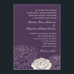 Convite para Casamento de Jardim rosa - Roxo<br><div class="desc">Esta coleção contemporânea de Rosa Garden apresenta lindas silhuetas de rosa que acrescentam um estilo elegante e elegante a qualquer tema de casamento. Este design também está disponível em outros esquemas de cores. Visite berryberrysweet.com para obter detalhes. Itens disponíveis nesta design: - Convites de casamento - Cartão RSVP - Cartões...</div>