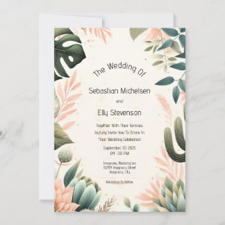 Convite para Casamento de Jardins Encantados