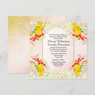 Convite para Casamento de Jardins Flores