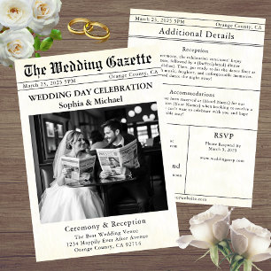 Convite para Casamento de Jornais