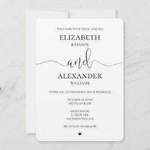 Convite para casamento de kraft moderno. Convite s