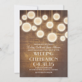 convite para casamento de lanternas