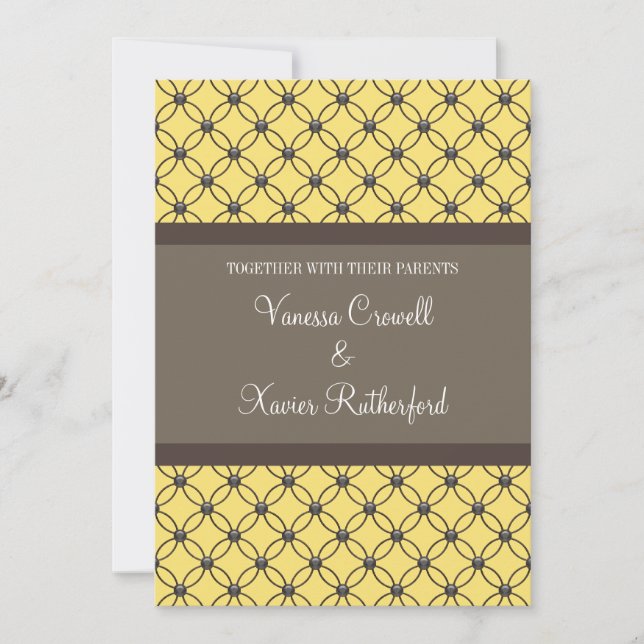 Convite para Casamento de Latice do Rico Amarelo (Frente)