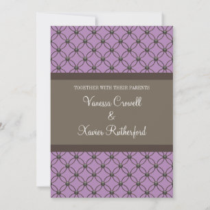 Convite para Casamento de Lattice de Rico Violet