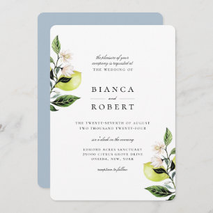 Convite Para Casamento De Limões Botânicos Elegant