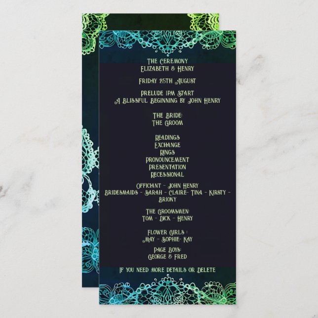 Convite para Casamento de Locais Elegante (Frente/Verso)