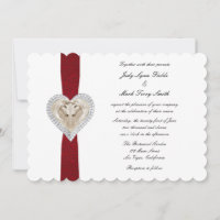Convite para Casamento de Locais Vermelhos Unicórn