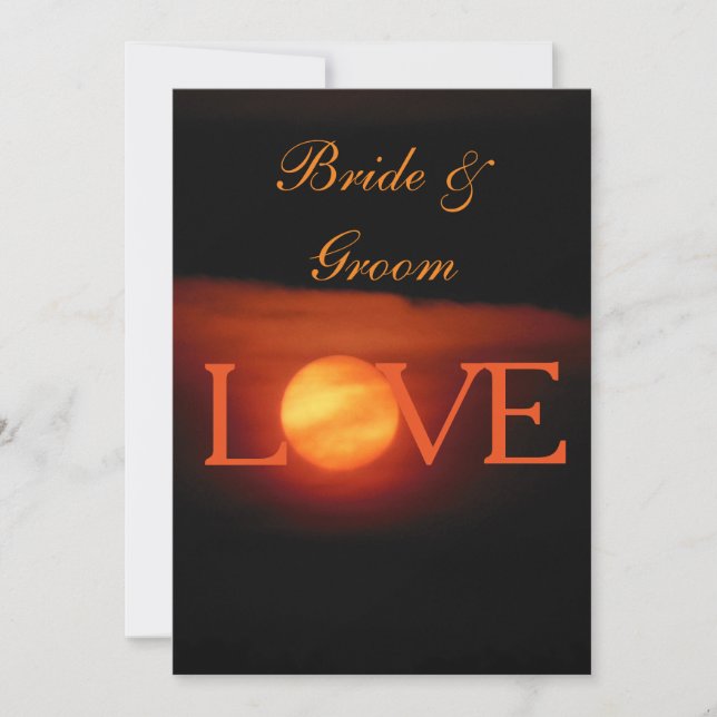 Convite para Casamento de Lua de Colheita de cheio (Frente)