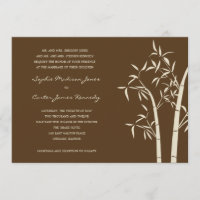 Convite Para Casamento De Lucky Bamboo - Brown