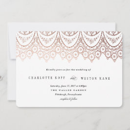 Convite para Casamento de Lugar Delicado rosa Dour