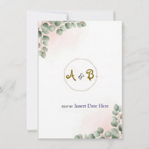 Convite para Casamento de Luxo Moderno Elegante