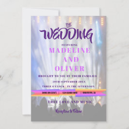Convite para Casamento de Luzes Brilhantes do Fest
