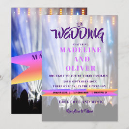 Convite para Casamento de Luzes Brilhantes do Fest