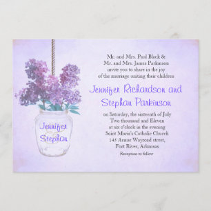 convite para casamento de maason jar e lilly