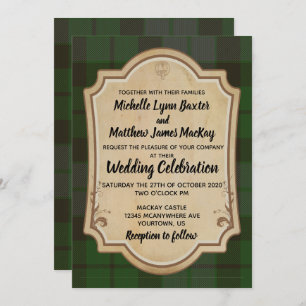 Convite para Casamento de MacKay Tartan