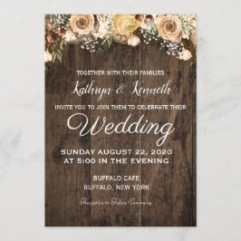 Convite Para Casamento De Madeira De Pássaros Rúst