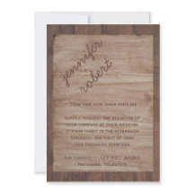 Convite para Casamento de Madeira e Aves