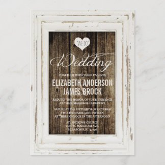 Convite Para Casamento De Madeira Rústica Com Quad