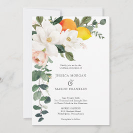 Convite para Casamento de Magnolia Citrus