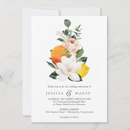 Convite para Casamento de Magnolia Citrus