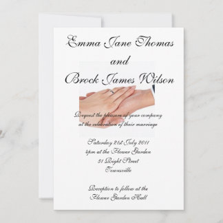 Convite para Casamento de Mãos