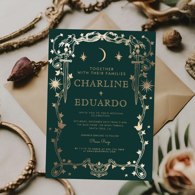 Convite para Casamento de Marinha Verde (Criador carregado)