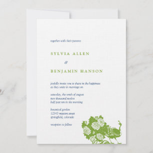 convite para casamento de Marinho verde para o jar
