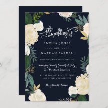 Convite para Casamento de Marinhos Botânicos Moder